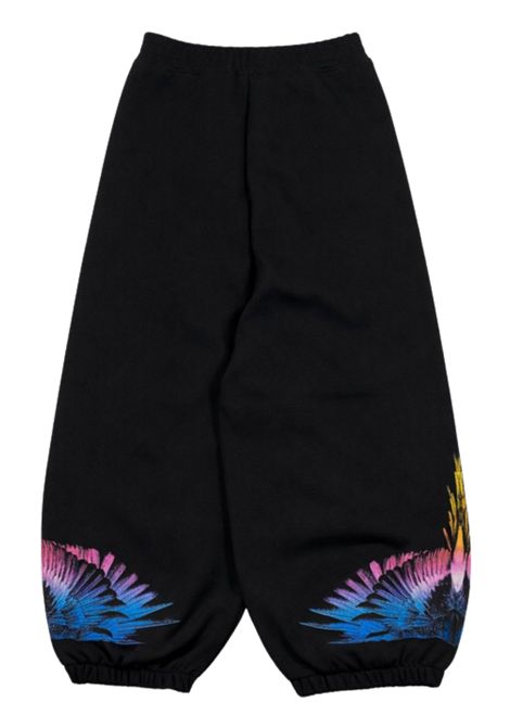 Black cotton trousers for girls MARCELO BURLON | GFP073NERO